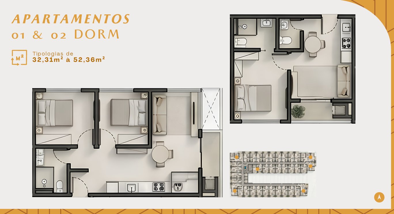 Apartamentos 1 y 2 Dorm